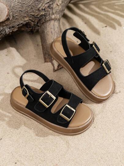2026 New Kids Sandals, Suitable For Boys And Girls, Thick Sole Design, Soft And Comfortable, Sports Casual Style, Suitable For School Wear, Wear-Resistant And Shock-Absorbing, Casual And Versatile