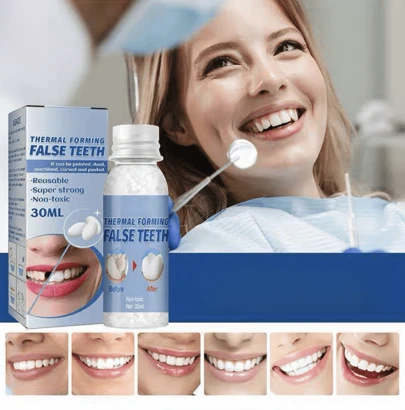 Una buena cosa para el look de halloween, los dientes de chupasangre, también se pueden usar para reparar los dientes