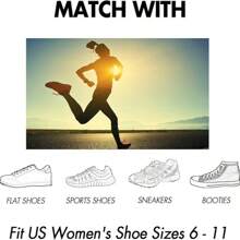 5/10/20 Đôi tất thể thao nữ cổ thấp, tất nén chạy bộ, thiết kế thoải mái, viền mềm mại - Nhiều màu - Xem 6