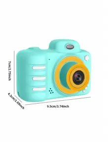 DC207 Mini 2.4-Inch High-Definition Digital Camera With Front And Rear Lens Switching, Flash Motion, Small DSLR Camera-Blue
