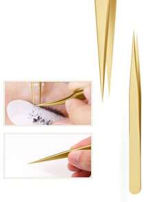 Eyelash Extension Tweezers Makeup Stainless Steel Eyelash 3D Accurate Clip - Multicolor - View 15