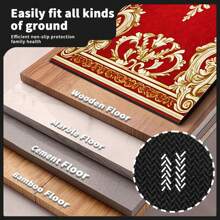 Non-Slip Stair Treads For Wooden Steps, Red Vintage Stair Treads With Super-Grip Rubber Backing, Water-Resistant & Machine Washable Safety Pads – Pet-Safe And Elderly-Friendly Indoor Anti-Skid Protection 15PCS Set