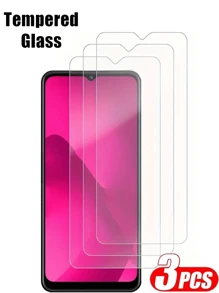 3Pcs Tempered Glass Screen Protector Compatible With T-Mobile REVVL, 9H Hardness Shatterproof Sensitive Touch HD Clear Bubble Free Case Friendly Compatible With T Phone