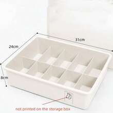 1 pezzo Scatola portaoggetti multicomparto per biancheria intima, organizer 3 in 1 ad alta capacità per reggiseni, calze e mutande (il motivo sulla scatola è un adesivo, non una stampa)