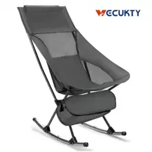 Camping Chair, Vecukty High Back Rocking Chair 165 Lbs Capacity, Compact Outdoor Portable Folding Rocker Chair For Camping Hiking Gardening Travel Beach Picnic, Camp Chair