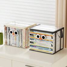 Book Storage Box Student Classroom Home Dust-Proof Transparent Foldable Book Bag Desktop Old Book Sorting Artifact