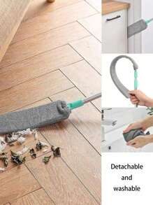 1 Piece Fiber Dust Brush Includes Three Cloths For Cleaning Narrow Crevices Such As Under The Bed, Under The Sofa, And On The Top Of The Wardrobe. - Multicolor - View 7