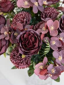 1PC/3PCS Artificial Peony Silk Hydrangea Bouquet, Bride Holding Flower Material, Home, Dining Room, Vase Decoration, Wedding Decoration, Background Wall Decoration, Flower Wedding Car With DIY Wreath Material, Door Lintel, Flower Material, Valentine's Day Gift, Autumn Decoration Gifts Birthday Graduation