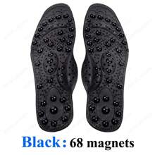 Magnetic Therapy Massage Insoles For Shoes Foot Acupressure Enhanced Magnetic Insole Point Therapy Feet Body Detox Insert Pads - Black - View 1