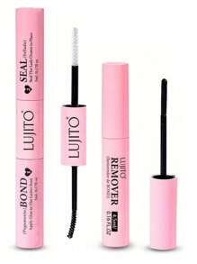 LUJITO 4支装睫毛胶套装，10毫升单支装超强粘合力睫毛胶，DIY睫毛嫁接及卸除液，4.5毫升套装包含睫毛刷和镊子，48-72小时防水簇状睫毛胶，睫毛嫁接套装，化妆工具，低致敏液体胶水，适用于DIY睫毛嫁接和个人化妆 - 粉色 - 查看 11