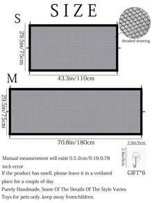 1 件黑色包装便携式宠物狗网门，狗围栏，狗和猫防护栅栏，为宠物提供玩耍和休息的围栏，防穿孔宠物用品，免费 6 个挂钩（S M）