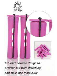 40 pièces Kit de rouleaux de permanente violets - avec 4 têtes de tailles différentes pour des vagues et des boucles naturelles - idéal pour le coiffage fait maison pour les cheveux longs, moyens et courts, outils de coiffure, produits et accessoires capillaires pour les essentiels de voyage du salon de coiffure