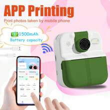 儿童相机即时打印照片，IPS 屏幕数码相机，180° 翻转镜头儿童摄像机，带回放游戏的儿童自拍相机，适合 6 7 8 9 10 11 12 岁女孩男孩的圣诞节/生日礼物 - 彩色 - 查看 7