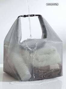 1 stuk waterdichte opbergtas, vlek- en vuilafstotende EVA make-uptas, crossbody opbergtas, reismake-uptas, opbergtas voor op het bureau, doorschijnende clutch. Zomerreizen, vakantie.