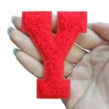 1/26pcs Chenille 2.8 Inch Letter Iron-On Patches, Suitable For Repairing Jeans, T-Shirts And Other Clothing, Letter Patch Badges - Multicolor - View 32