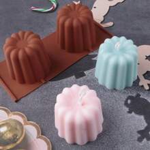 2/8/18 腔硅胶模具，适用于 Canneles Bordelais、凹槽蛋糕、松饼、纸杯蛋糕和糕点不粘烤盘，适用于甜点、巧克力、果冻、慕斯蛋糕装饰 DIY 烘焙配件 - 彩色 - 查看 3