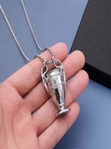 1 Pieza Trofeo de resina deportivo, Copa de la Liga de Campeones con orejas grandes, recuerdo decorativo para fanáticos del fútbol (cinta de regalo), Mini taza colgante decorativa, Accesorios de muñeca, Herramienta llave ordinaria