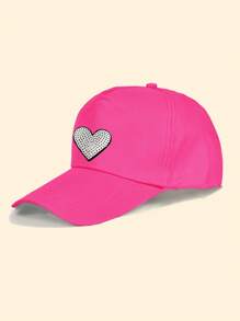 1 Pc Child Heart Baseball Caps Embroidery Visor Hats Casual Baby Sun Hat Versatile Snapback Cap For Kids 8-16 Years - Multicolor - View 15