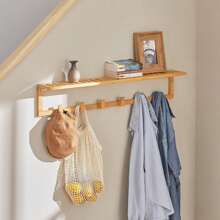 Coat Hooks With Shelf, Kitchen Wall Cabinets, Coat Rack With Shelf FHK06-N - True Color - View 7
