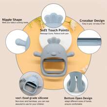 Chick Teether, Silicone Mushroom Teether Biting Toy, Baby Teething Stick