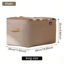 1 pièce Boîte de rangement élégante - Légère, portable et spacieuse. Organisateur de garde-robe avec poignées pour un transport et un rangement faciles - Parfait pour le placard, la chambre à coucher et l'organisation de la maison