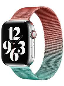 1条男女通用米兰尼斯不锈钢表带，兼容 45mm、44mm、40mm、49mm、46mm、41mm、38mm、42mm，Series 1-11，Ultra，时尚磁吸表带 - 38/40/41/S10-42mm - 查看 22