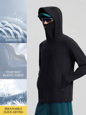 TECTOP Damska odzież chroniąca przed słońcem na wiosnę i lato, na wędrówki na świeżym powietrzu, na kemping, z kapturem chroniącym twarz, z otworami na kciuki, z dwiema kieszeniami, oddychająca i chłodząca