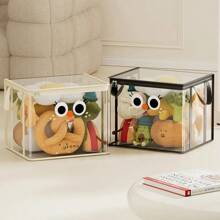 Book Storage Box Student Classroom Home Dust-Proof Transparent Foldable Book Bag Desktop Old Book Sorting Artifact