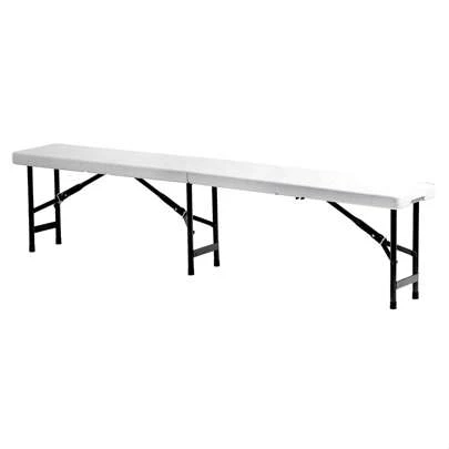 Well Home - Polyethyleen bank met metalen structuur, aktetasvormig, 1,83 meter. Gratis verzending 24/72u.