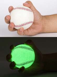 قطعة واحدة من مضارب التدريب الليلية للبيسبول ، قلب خشبي ناعم - أبيض - مشاهدة 1