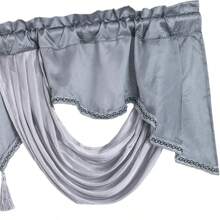 Rod Pocket Valance Window Tiers Decor Boho Window Curtain Panel Short Curtain For Basement Bathroom Living Room Cafe Kitchen