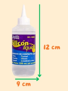 Silicón frío, adhesivo secado rápido,  útil para pagar madera, unicel, papel, fomy, tela, útil para manulidades, material escolar, oficina,  hogar - Transparente - Ver 2