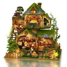 DIY Cottage, Hand-Assembled House Model - Creative 3D House Building, Suitable As A Birthday Gift For Adults And Teenagers, Exquisite Handmade Home Decoration - 森林探險(不含防塵罩) - 查看 3