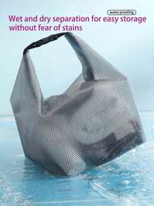 1 stuk waterdichte opbergtas, vlek- en vuilafstotende EVA make-uptas, crossbody opbergtas, reismake-uptas, opbergtas voor op het bureau, doorschijnende clutch. Zomerreizen, vakantie.