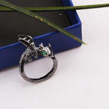 Adjustable Dragon Ring - Dark Color, Birthday Gift, Cute, Fashionable , Accessory For Dragon Lovers, Mysterious & Cool