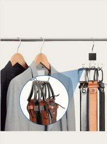 1 Piece Metal Belt Hanger, Multi-Functional Belt Organizer, Space-Saving Design, Suitable For Stylish Wardrobe Organization