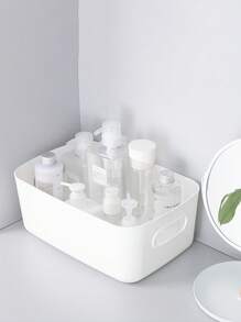 1 pieza Caja de almacenamiento para el escritorio, caja de almacenamiento de plástico para el hogar para ropa, cosméticos y uso en la cocina