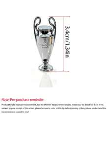 1 Pieza Trofeo de resina deportivo, Copa de la Liga de Campeones con orejas grandes, recuerdo decorativo para fanáticos del fútbol (cinta de regalo), Mini taza colgante decorativa, Accesorios de muñeca, Herramienta llave ordinaria