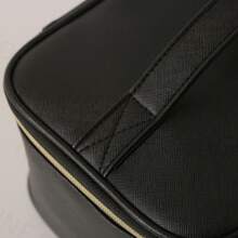 Makeup Bag, Portable Cosmetic Bag, Large Capacity Travel Makeup Case Organizer, Black For Women Toiletry Bag For Girls Traveling With Handle And Divider - màu đen - Xem 3