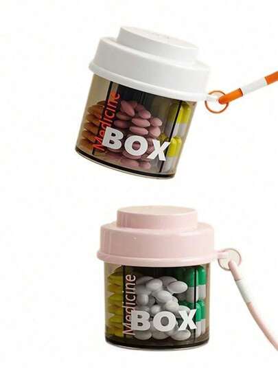 1 cái/10 cái Hộp đựng thuốc di động kín, màu ngẫu nhiên