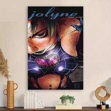 Framed [  Anime Canvas Print] Jolyne Stone Ocean Canvas Art Print, High-Quality Wall Decor Poster, Anime Themed Living Room Wall Art, Gift For Fans, - Framed - View 2