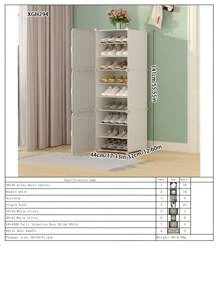 Multi-Tier High Capacity Dust-Proof Storage Shelf, Foldable Shoe Rack For Bedroom, Living Room, And Hallway, Suitable For Home Use