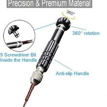 3 Pieces Portable Home Repair Tool Kit, 5-In-1 Multi-Function Mini Screwdriver Set (T6 Torx, T5, 1.5, -2.0, Star 0.8) And 3-In-1 Keychain Screwdriver Set, Suitable For Phones, Glasses, Electronics, Watches, Laptops, Jewelry