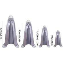 1 Peça Manto da Morte do Ceifador Adulto em Tecido de Cetim, Capa de Vampiro Mago, Acessório de Fantasia para Boate e Bar