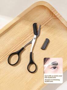 3pcs Set Eyebrow Grooming Kit, Includes Stainless Steel Eyebrow Razor, Eyebrow Scissors And Eyebrow Tweezers, Suitable For Beginner