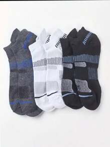 100/60/30/10/5/2/1pc 男士短款夏季运动袜 透气吸湿排汗 弹力 条纹设计 多种颜色可选 限时优惠 - A - 查看 8