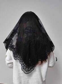 1 pezzo di pizzo nero di dimensioni 128cm*65cm, accessorio per abbigliamento, decorazione per cappelli, paralumi, tovaglie, vestiti, gonne