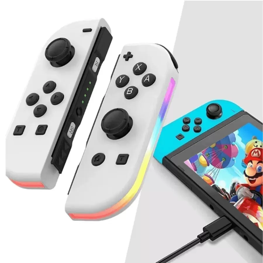 Game Controller For Switch Mobile Phone/Android/IOS Game Handle, Dual Hall Rocker Six-Axis Somatosensory Wireless Controller, For Mobile Game Controller Joystick Retractable Game Handle, Halloween Christmas Gift - 白色 - 查看 1