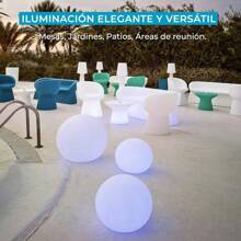 NEWGARDEN Esfera Iluminada Buly 40 Floating | Luz LED RGB,Fría y Cálida | Lámpara de Ambiente, Múltiples Tamaños | Esfera de Luz,Decoración Hogar,Exteriores, Patios y Terrazas (Solar+ Flotante) - 1 - Ver 5