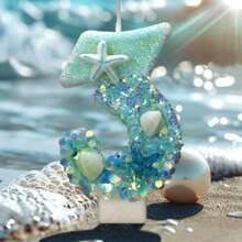 1pc Ocean Beach Starfish Theme Creative Number 0-9 Candle, Suitable For Birthday Party Cake Decoration, Atmosphere Creation, Birthday Baking Plug-In, Suitable For Wedding Anniversary Party Celebration, Children Adult Gift, Graduation Ceremony Gift - Ocean Beach Starfish - View 2